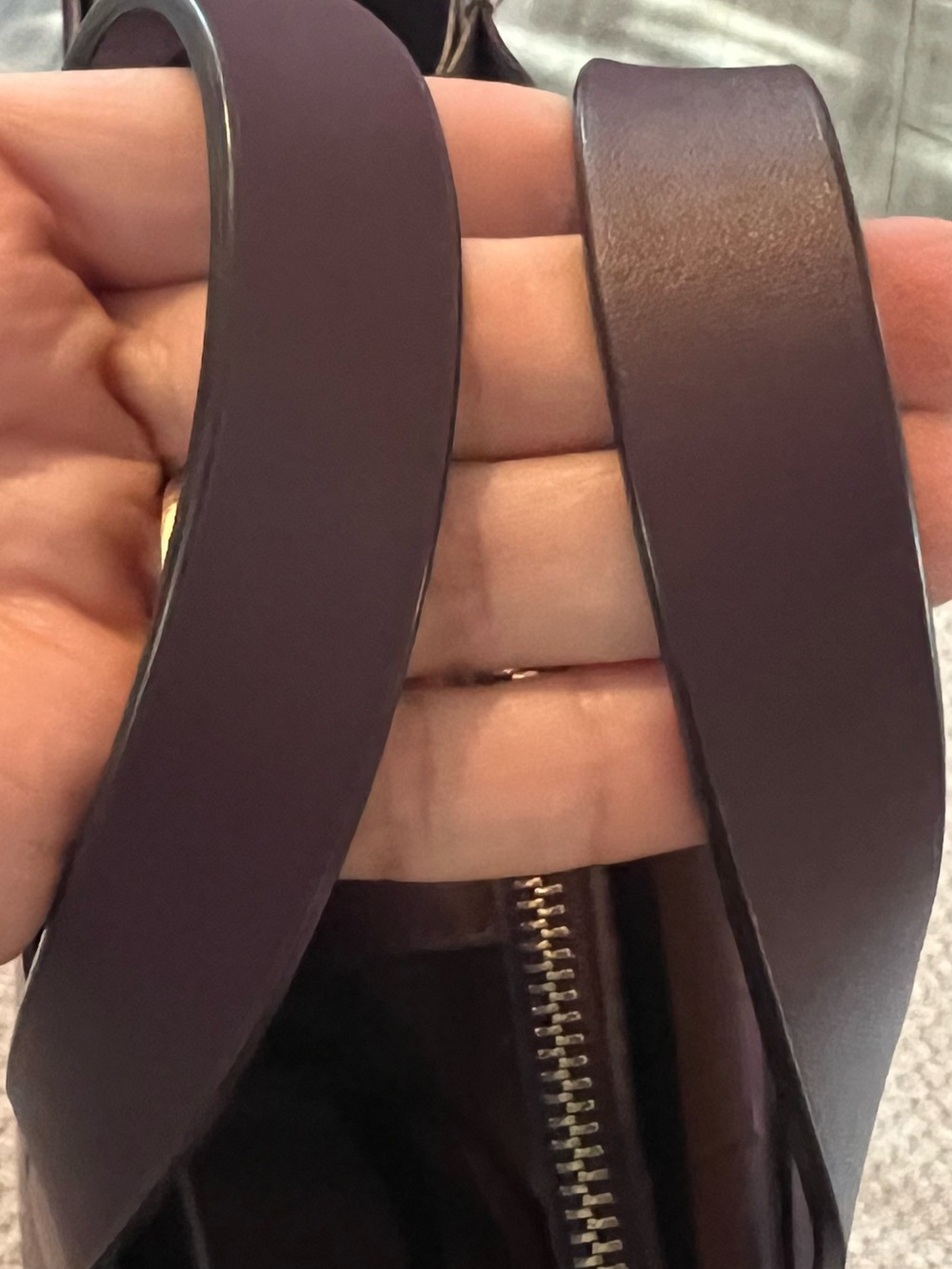kate spade Bordeaux Leather Satchel with gold hardware. - Picture 5 of 6
